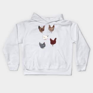 Flock of Chickens Kids Hoodie